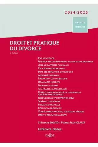 Droit et pratique du divorce 2024/2025