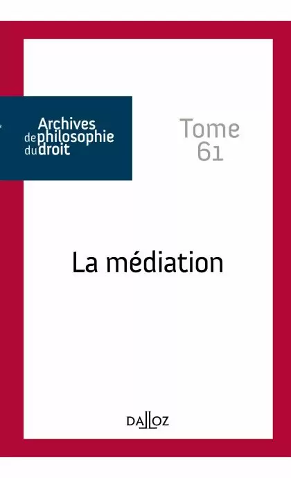 Archives de philosophie du droit | Editions Dalloz