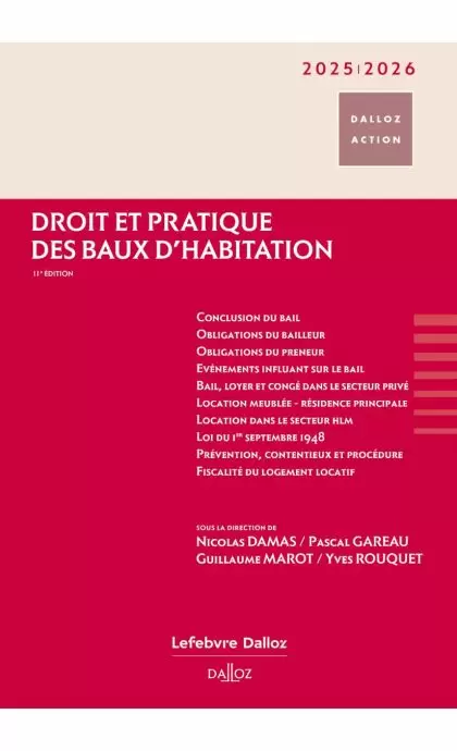 Droit et pratique des baux d'habitation 2025/2026