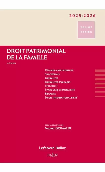 Droit patrimonial de la famille 2025/2026