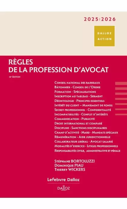 Règles de la profession d'avocat 2025-2026