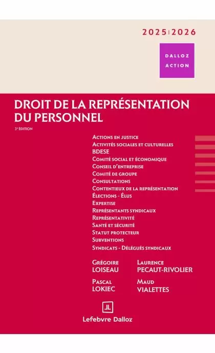 Droit de la représentation du personnel 2025/2026