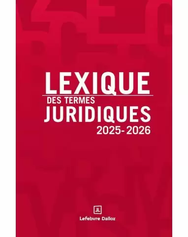Lexique des termes juridiques 2025-2026
