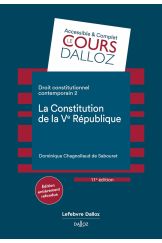 Droit constitutionnel contemporain 2. La constitution de la Ve République