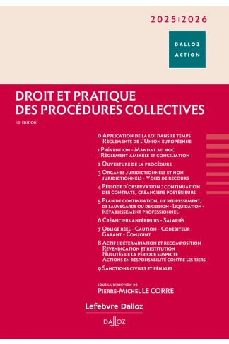 Droit et pratique des procédures collectives 2025/2026