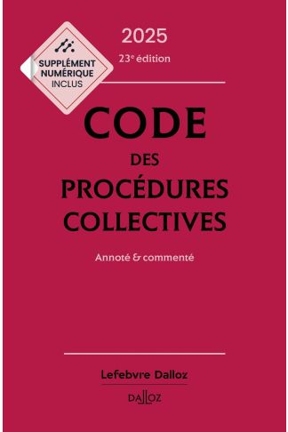 Code des procedures collectives