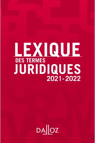 Lexique des termes juridiques 2021-2022