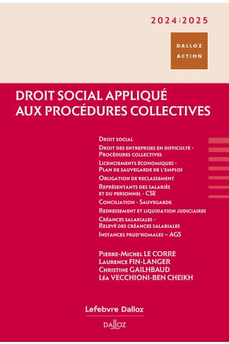 Droit social appliqué aux procédures collectives