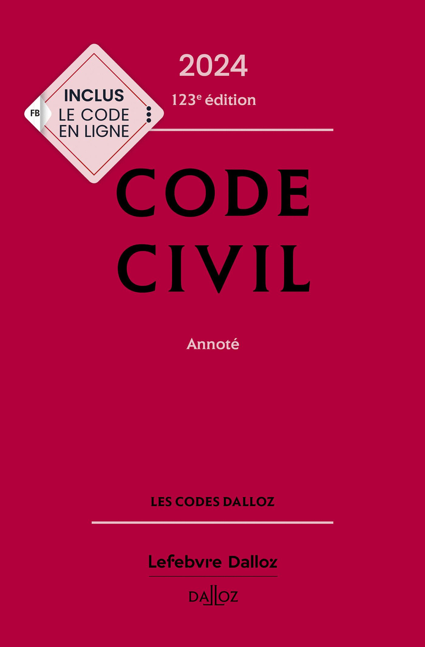 Code civil 2024, annoté, Dalloz