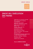 Droit de l'exécution des peines 2023/2024