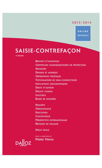 Saisie-contrefaçon 2013/2014
