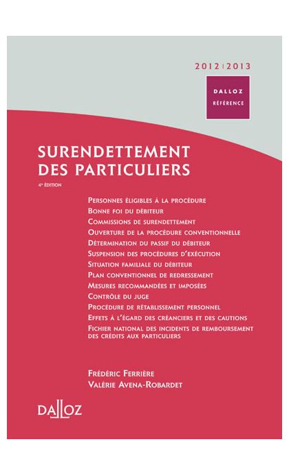 Surendettement des particuliers 2012/2013