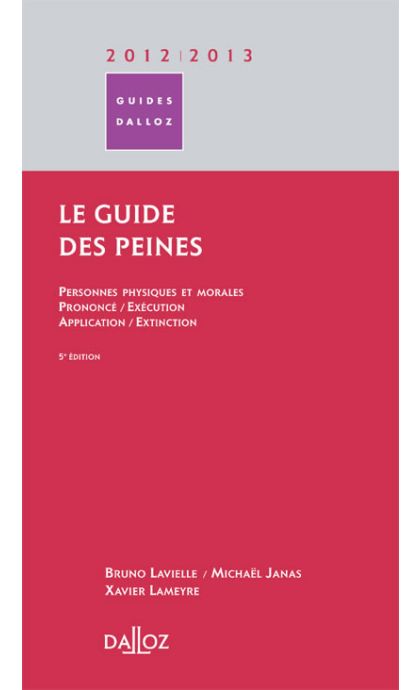Le guide des peines 2012/2013