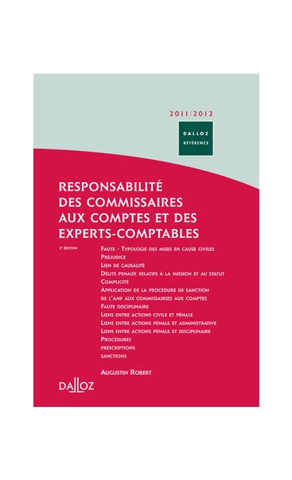 Responsabilité des commissaires aux comptes et des experts-comptables 2011/2012