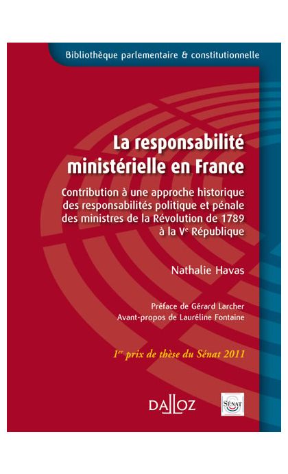 La responsabilité ministérielle en France