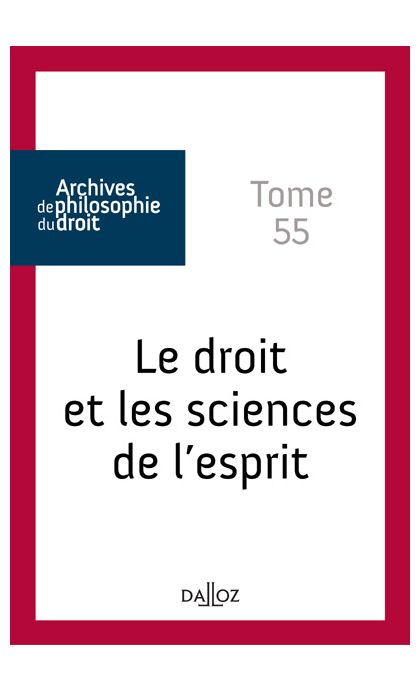 Le droit et les sciences de lesprit - Tome 55