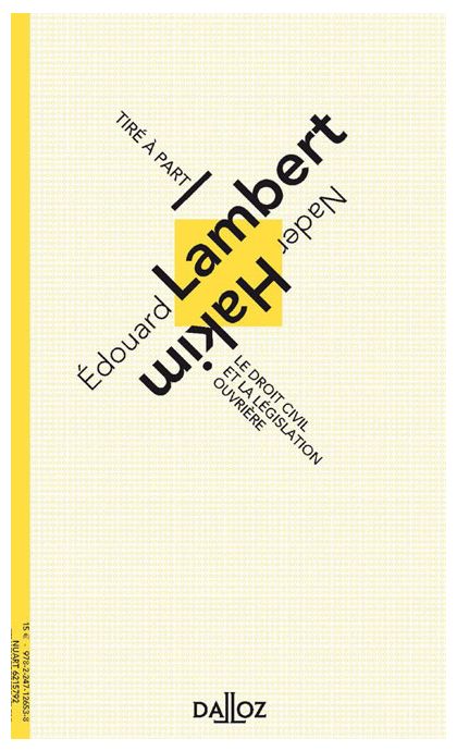 Le droit civil et la législation ouvrière