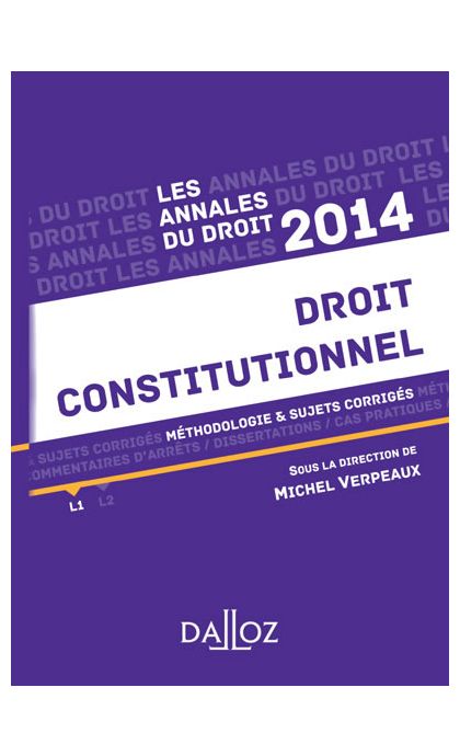 Annales Droit constitutionnel 2014