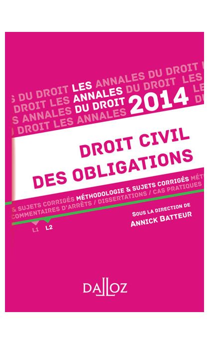 Annales Droit civil des obligations 2014