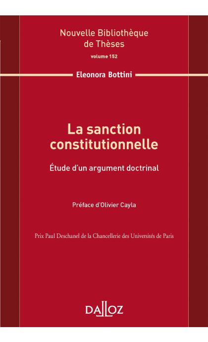 La sanction constitutionnelle. Volume 152