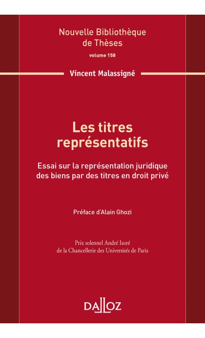 Les titres représentatifs. Volume 158