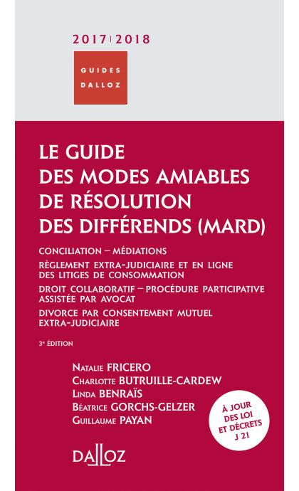 Le guide des modes amiables de résolution des différends 2017