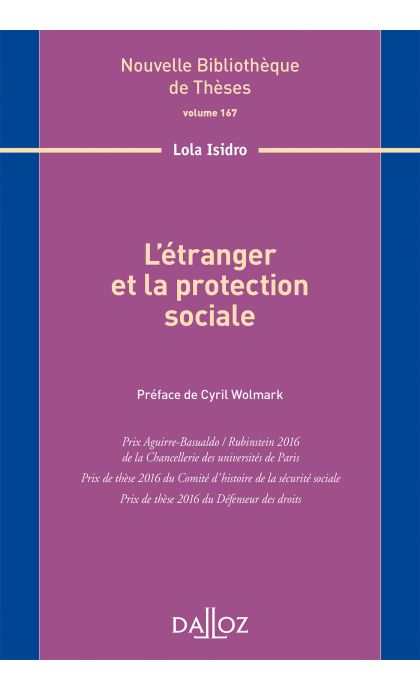 L'étranger et la protection sociale. Volume 167