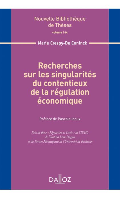 Recherches sur les singularités du contentieux...Volume 164