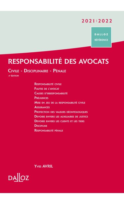 Responsabilité des avocats 2021/22