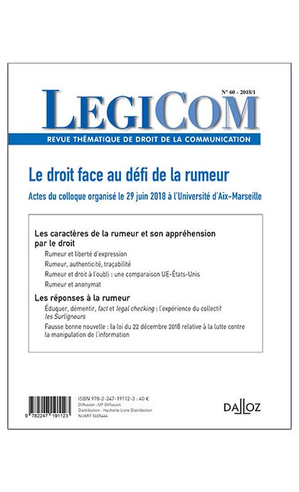 Legicom n°60 2018/1
