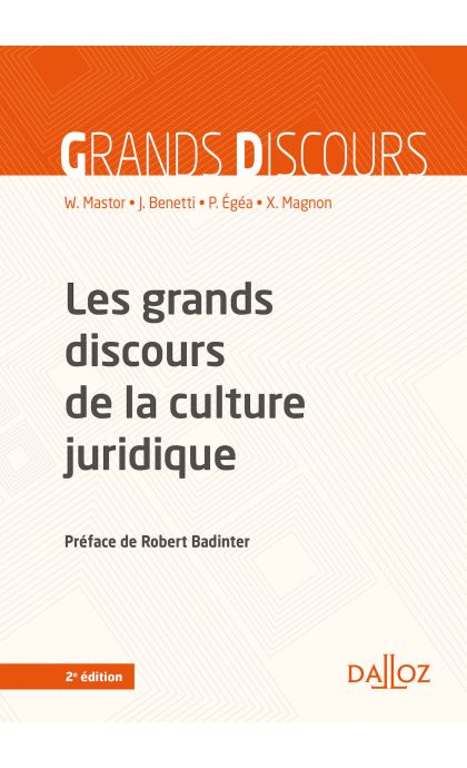 Les grands discours de la culture juridique