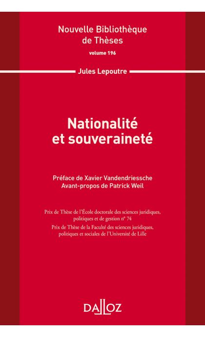 Nationalité et souveraineté. Volume 196