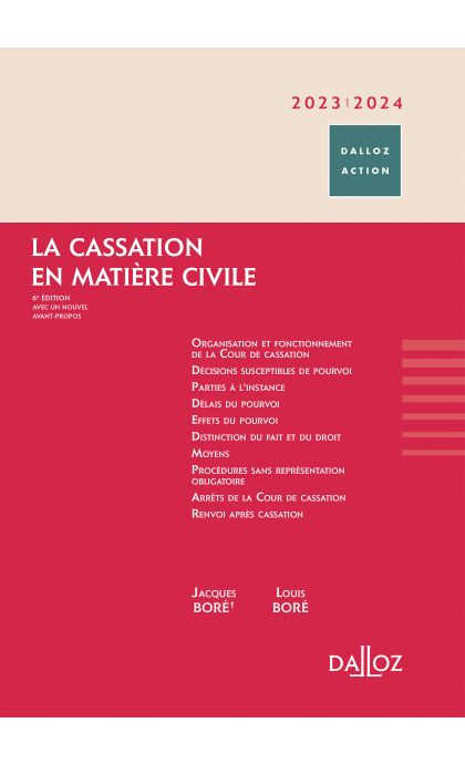 La cassation en matière civile 2023/2024