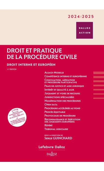 Droit et pratique de la procédure civile 2024/2025