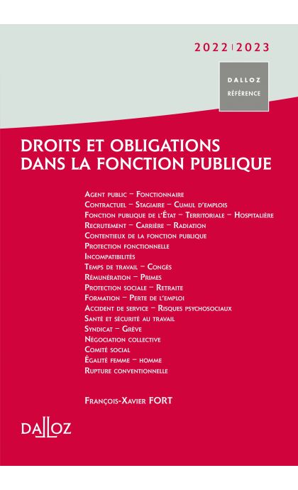 Droits et obligations dans la fonction publique 2022/2023