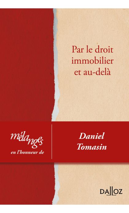 Mélanges en l'honneur de Daniel Tomasin