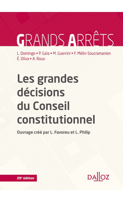 Les grandes décisions du Conseil constitutionnel