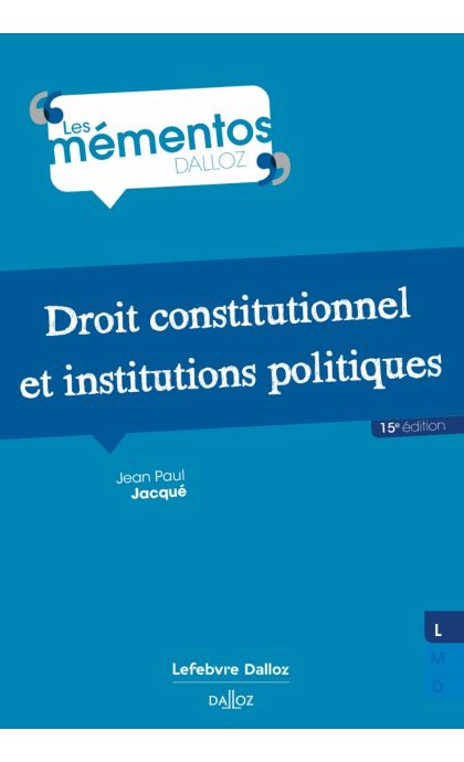 Droit constitutionnel et institutions politiques