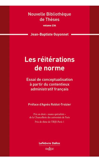 Les réitérations de norme. Vol.234