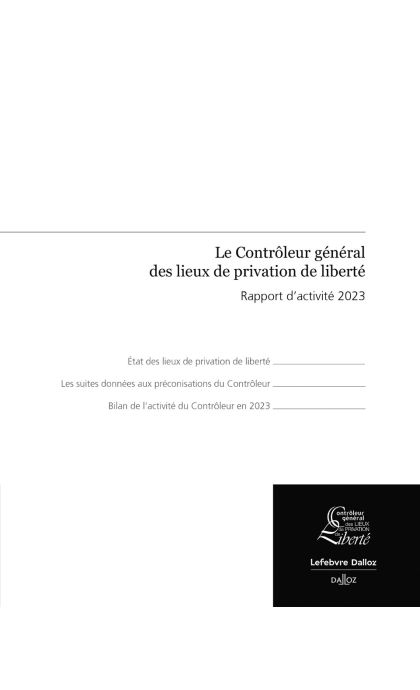 Rapport d'activité du contrôleur général des lieux de privation de liberté 2023
