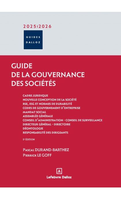 Le guide de la gouvernance des sociétés 2025/2026