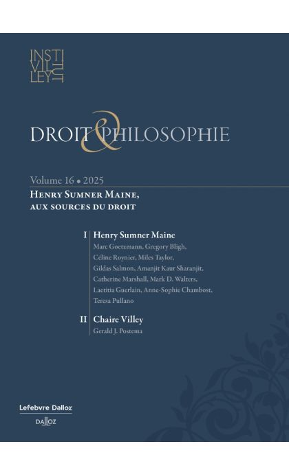 Droit & Philosophie - vol. XVI