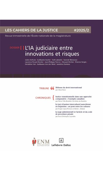 Les Cahiers de la justice 2/2025