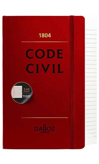 Carnet Code civil 1804