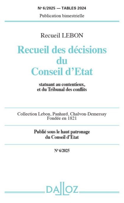 Recueil Lebon - Recueil des décisions du Conseil d'Etat