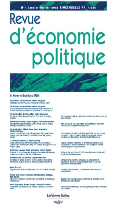 Revue d'économie politique