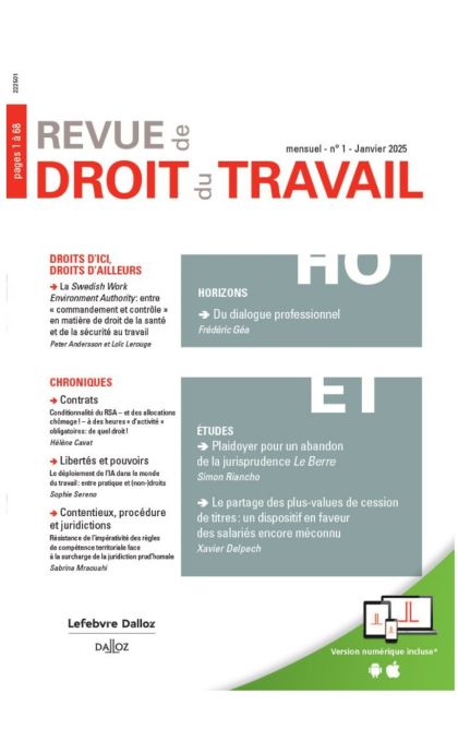 Revue de droit du travail