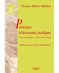Principes d'économie politique. Suivis des définitions en économie politique