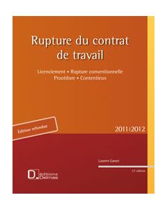 Rupture du contrat de travail 2011/2012