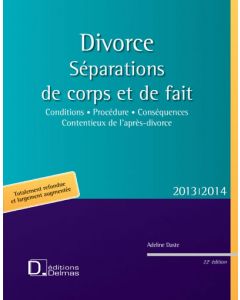 Divorce. Séparations de corps et de fait 2013/2014